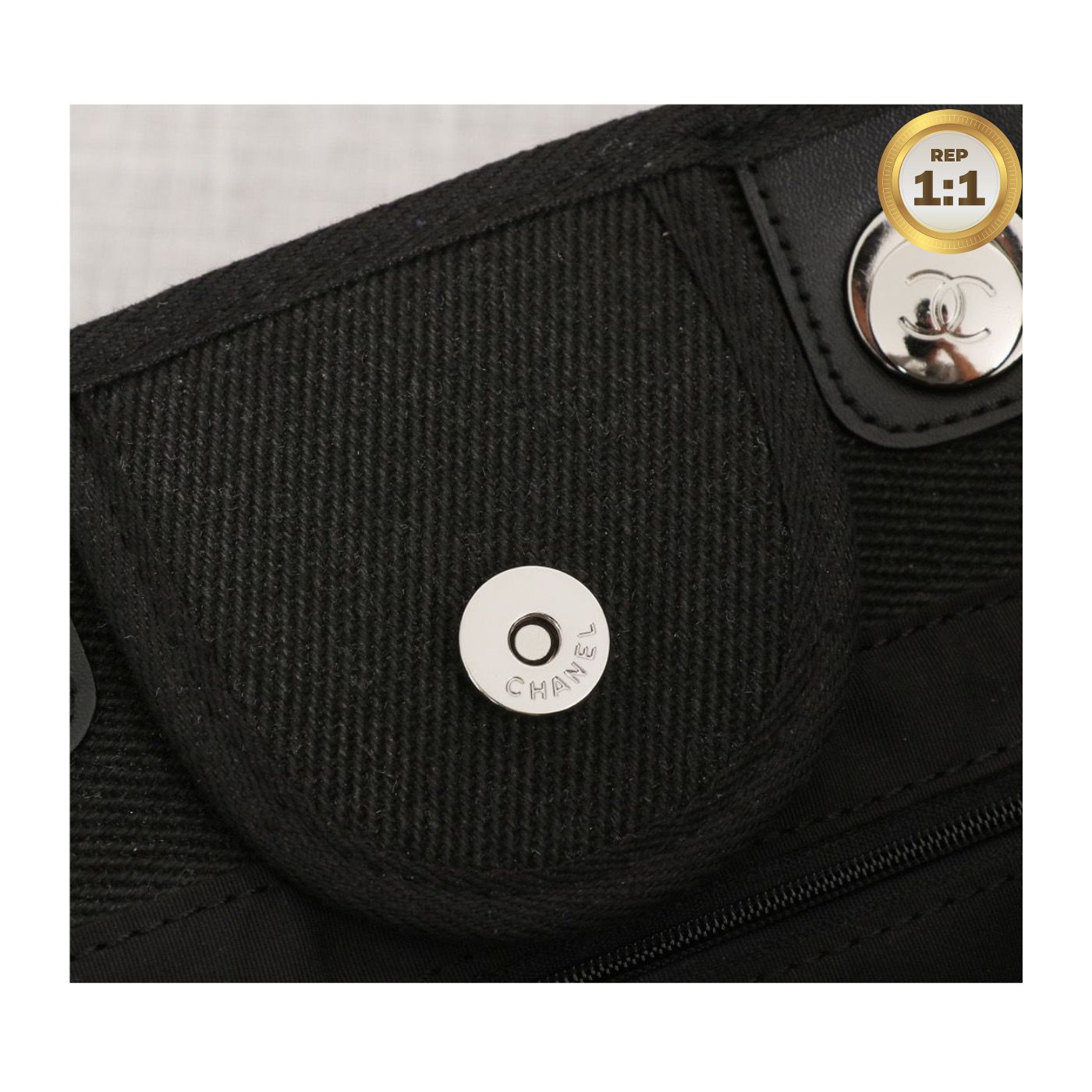 [REP 1:1] Chanel Large Deauville Pearl Tote Bag Black For Women 15in/38cm